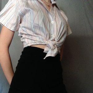 White candy stripe button up